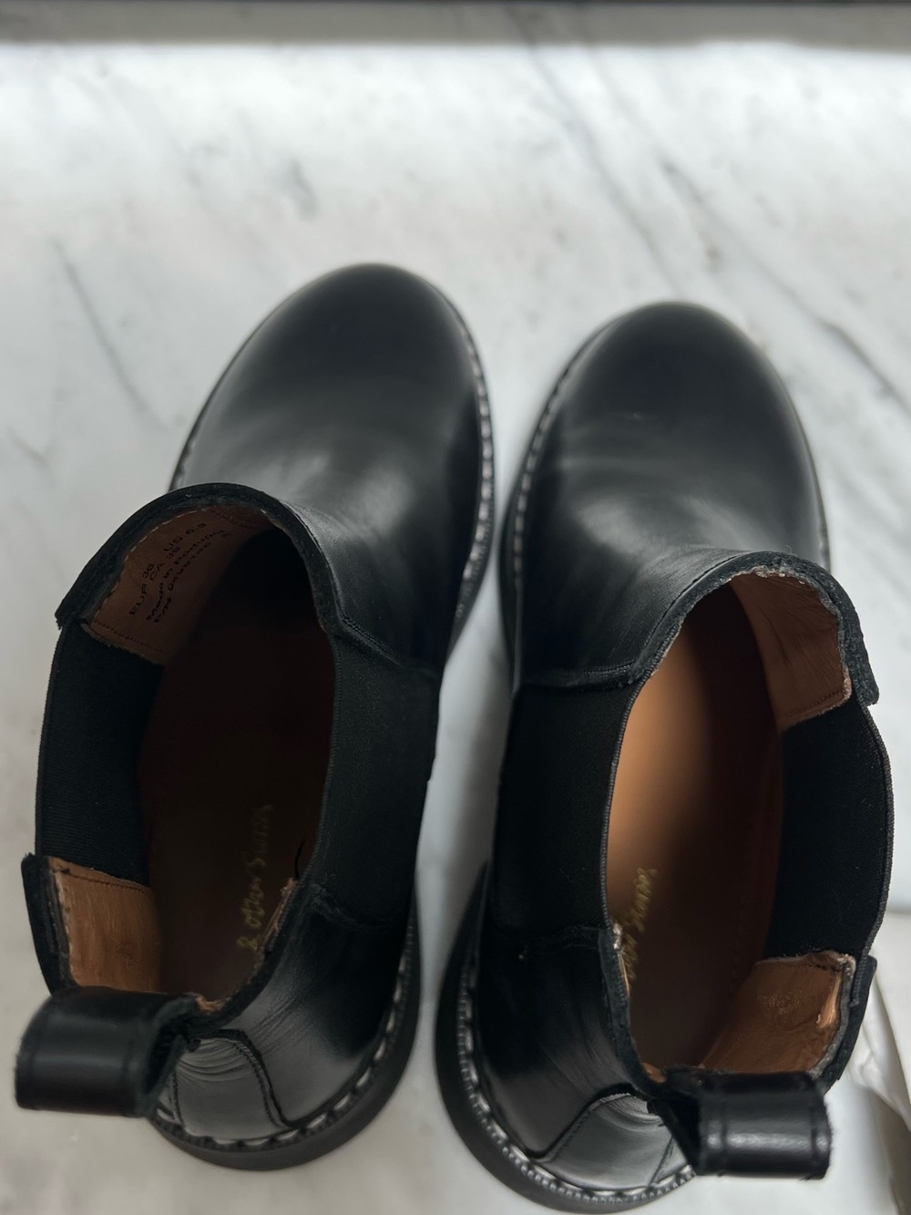NEW & Other Stories Black Leather Chelsea Boots - Woman’s 6.5 - Picture 5 of 10